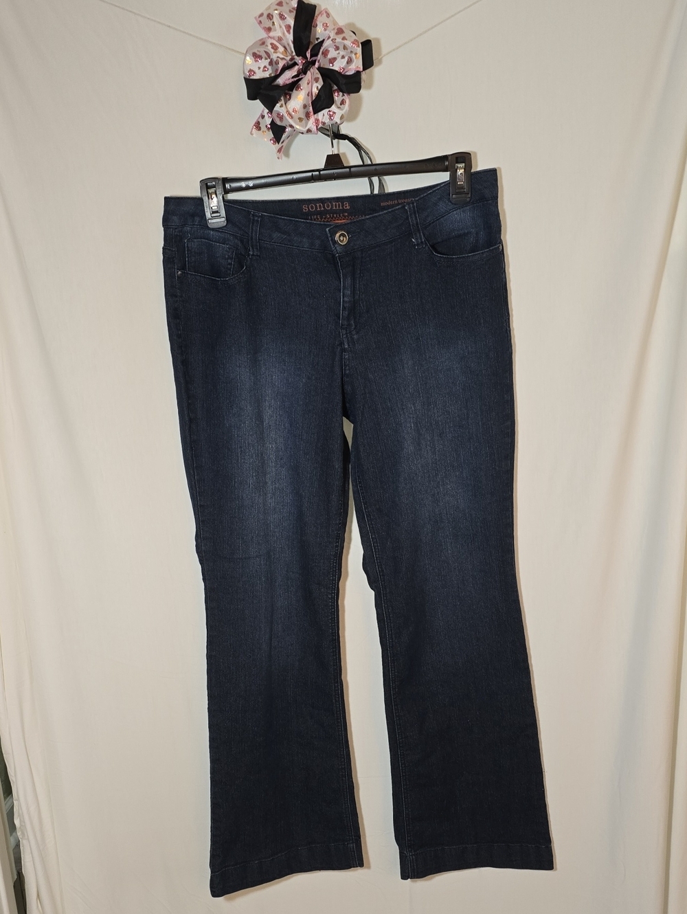 Sonoma Dark Indigo Flared Jeans Size 14 RN# 88083